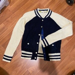 Knitted Varsity style jacket